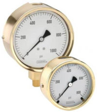 Brass Case Liquid Filled Gauge