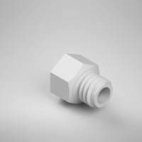 F312020PP, Fitting, 10-32 Plug, Polypropylene
