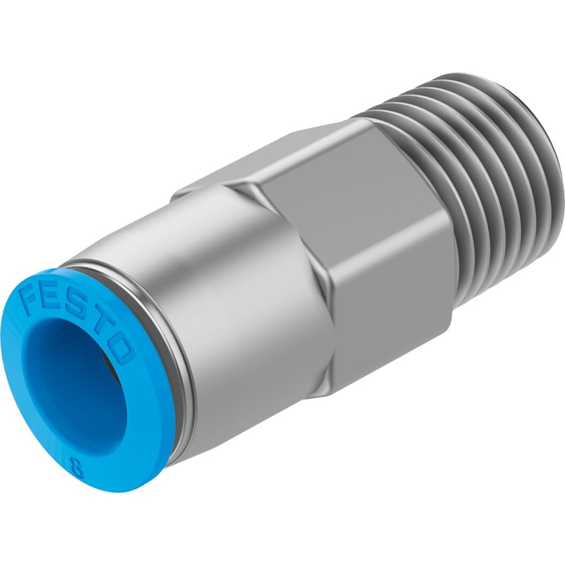 QSK-1/4-8 push-in fitting, self-sealing