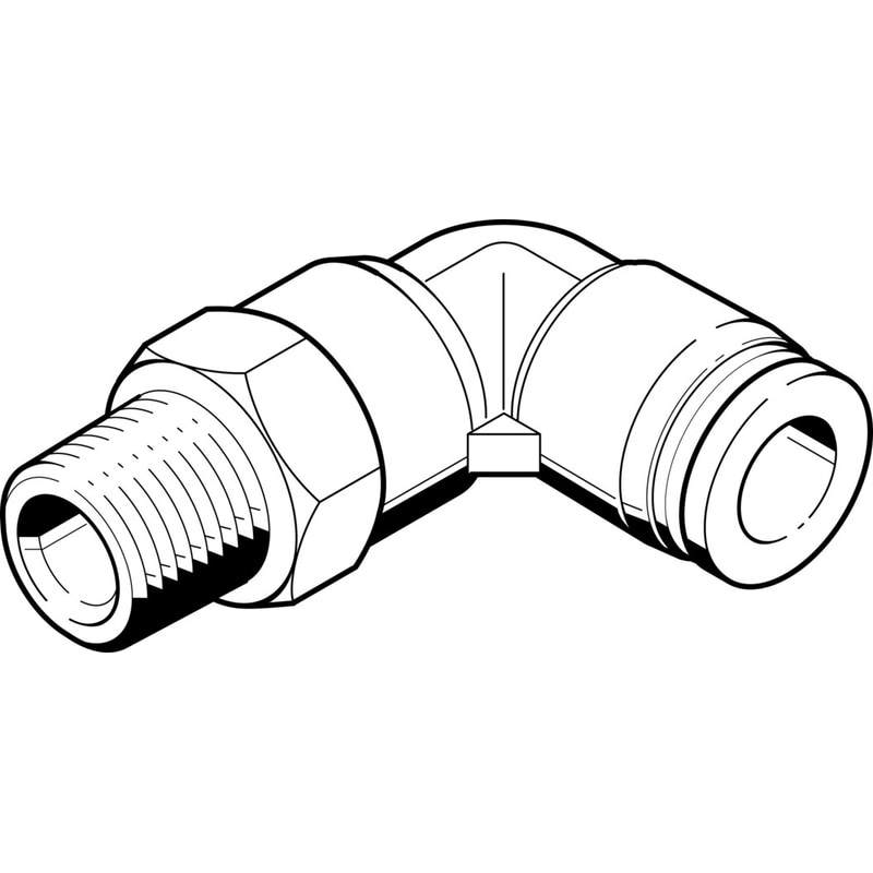 QBL-3/8-3/8-U-M Push-in L-fitting