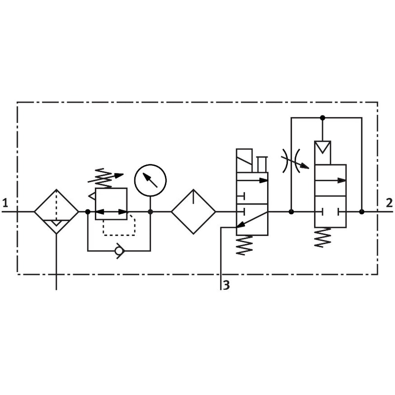 Air preparation combination unit MSB6N-1/2:J4M1D1A1-WP - Image 2