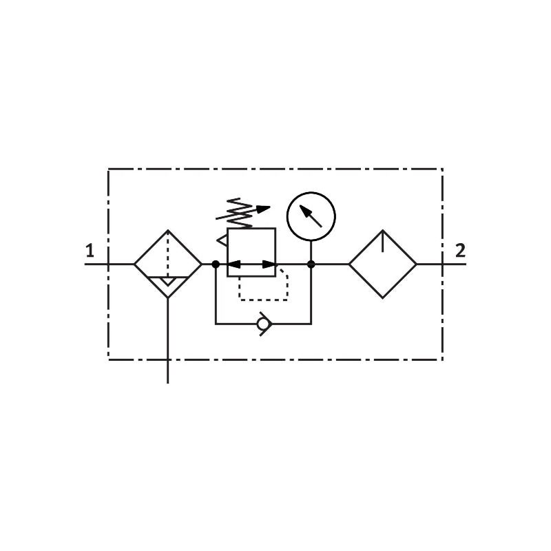 Air preparation combination unit MSB4N-1/4:C3J2M1-WP - Image 2