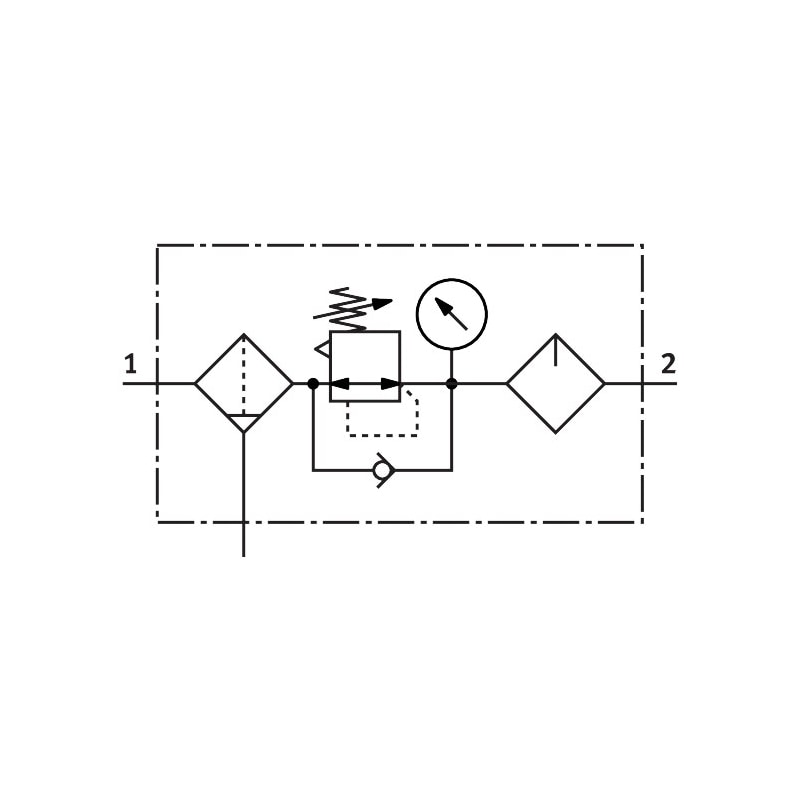 Air preparation combination unit MSB4N-1/4:C3J3M1D1A1F3-WP - Image 2