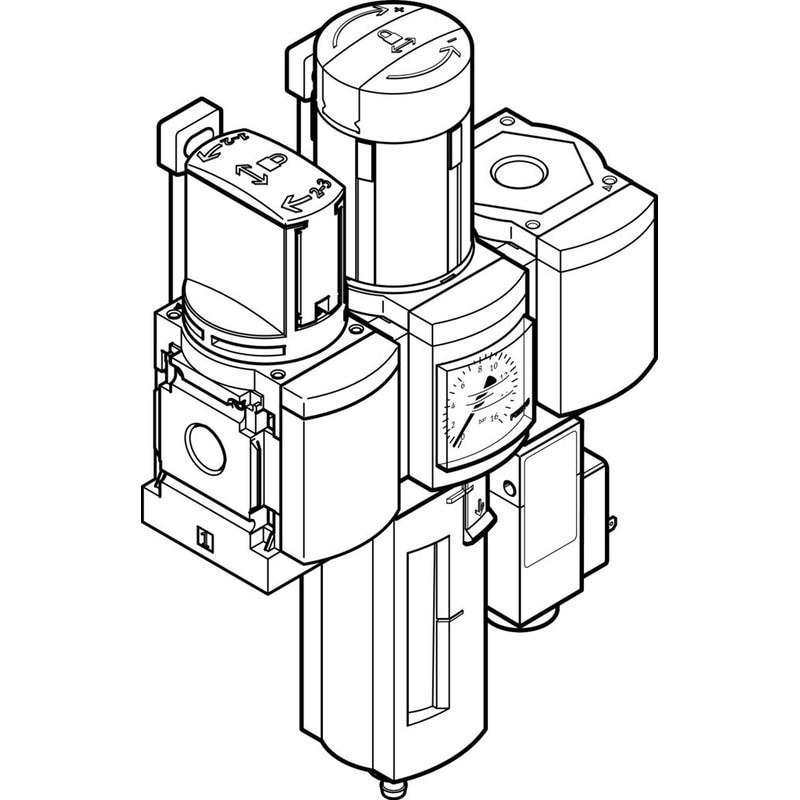 Air preparation combination unit MSB6N-1/2:C3J1F3-WP