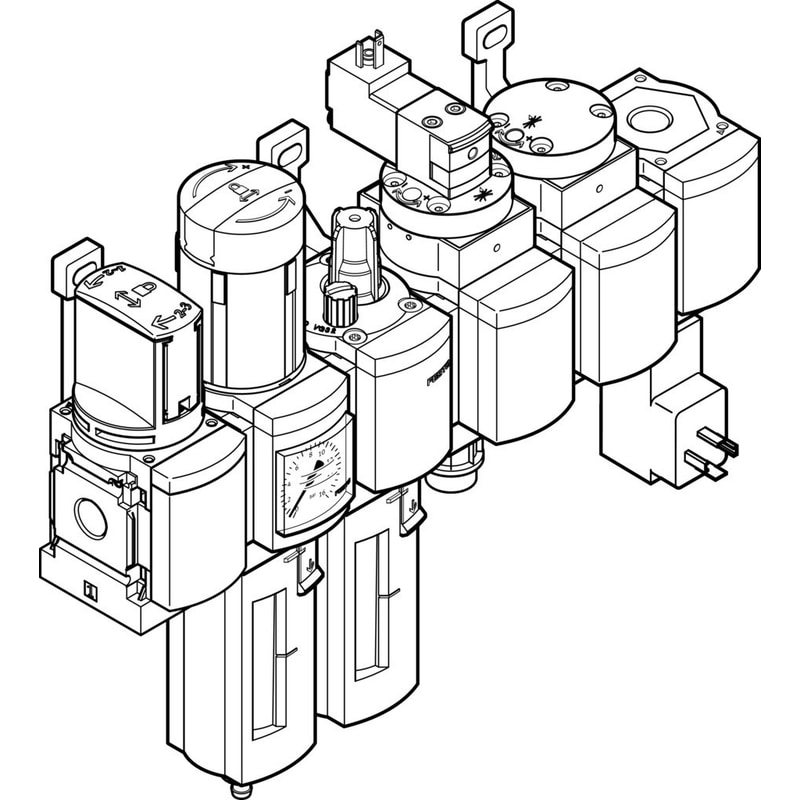 Air preparation combination unit MSB6N-1/2:C3J1M1D1A1F3-WP