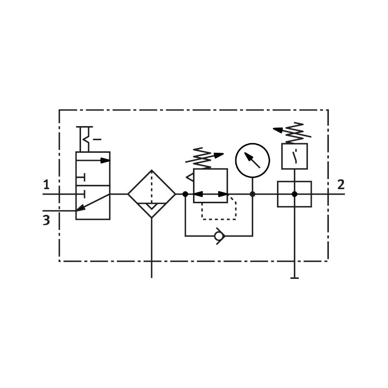 Air preparation combination unit MSB6N-1/2:C3J2F3-WP - Image 2