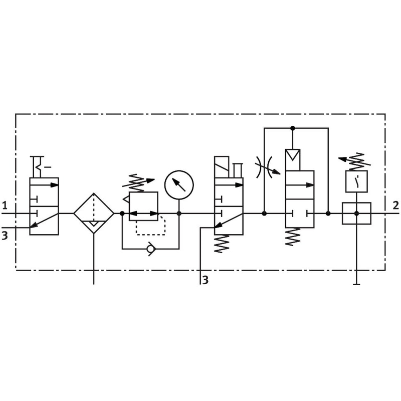 Air preparation combination unit MSB6N-1/2:C3J4D7A1F3-WP - Image 2