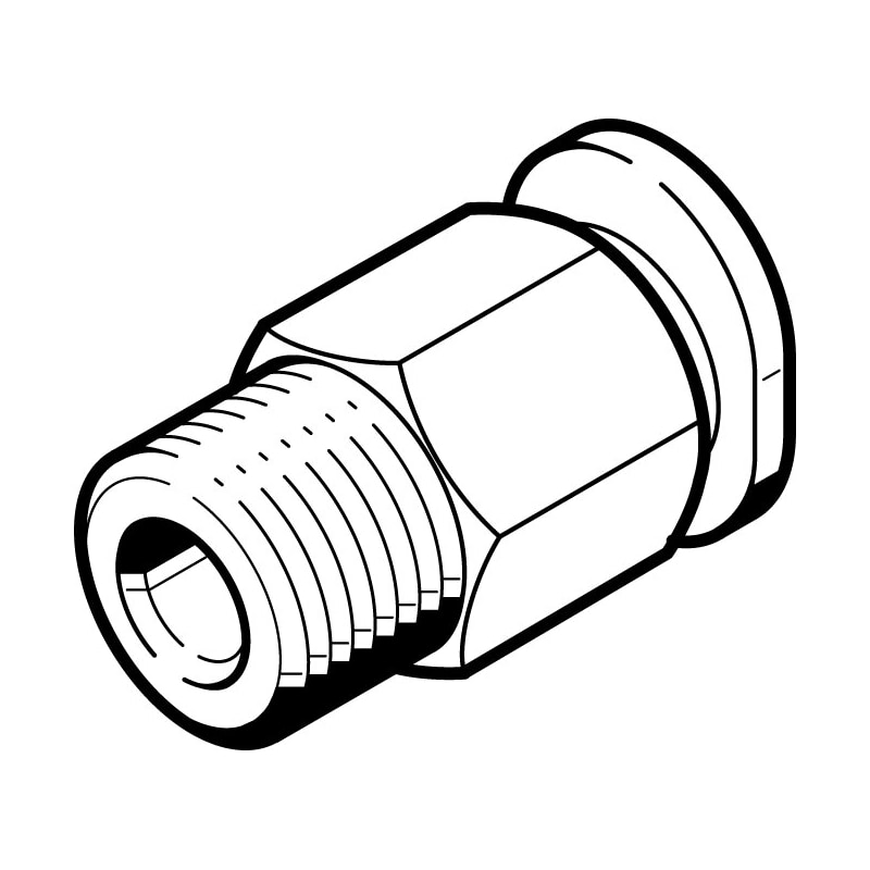 QBM-1/4-1/8-U Push-in fitting